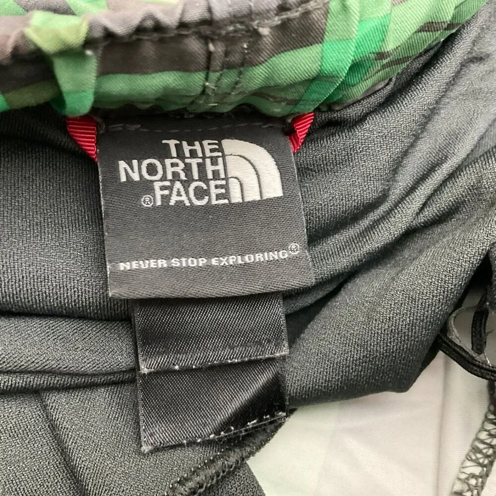 The North Face Men's M Green Plaid Hybrid Golf Swim Casual Shorts belted
